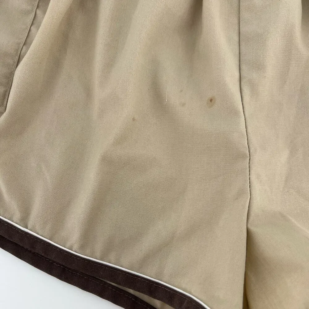 80s tan brown swim trunks 1980s vintage